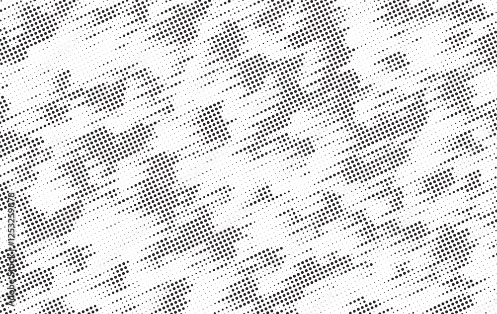 Aufkleber black and white dotted halftone background. black and white dots, halftone effect. gradient pattern.