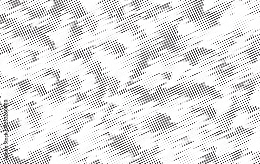 Poster black and white dotted halftone background. black and white dots, halftone effect. gradient pattern.