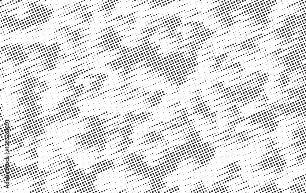 Poster black and white dots, halftone effect. gradient background. gradient halftone dots grunge background