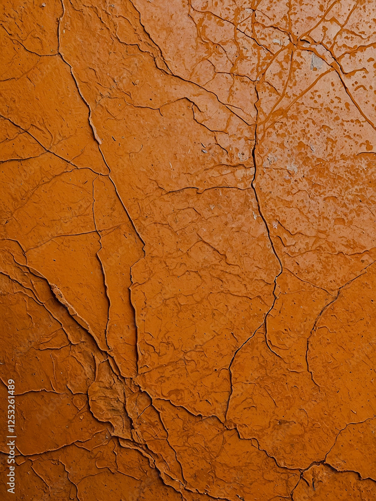 Poster orange concrete texture with roughness and irregularities for colorful design projects.