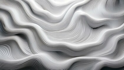 abstract white topographic lines background 3d