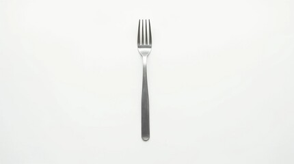 Isolated Stainless Steel Fork on White Background