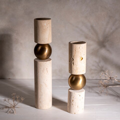 Marble decorative object luxury home decor elegant interior design