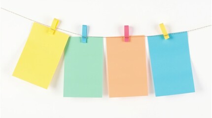 Rainbow-Colored Sticky Tabs on White Background