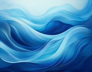 abstract blue waves ethereal style soothing concept