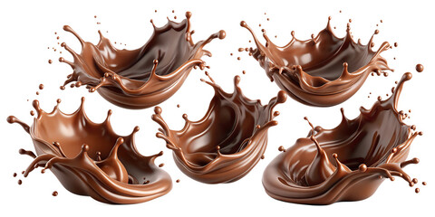 collection of chocolate splash png