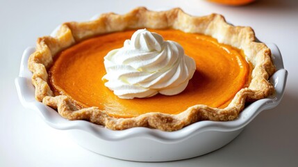 Classic Pumpkin Pie With Whipped Cream