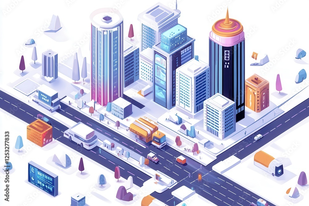 Poster smart city infrastructure with blockchain technology securing digital transactions and data .