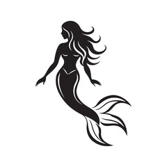 mermaid, fish queen icon