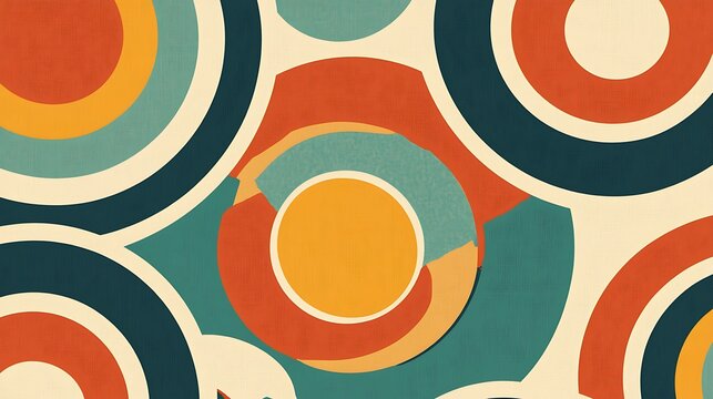 Abstract Mid Century Modern Geometric Design