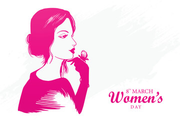 Creative happy womens day event card background