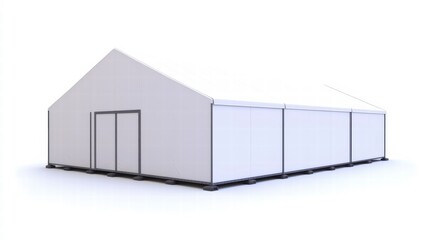 Simple Tent Structure: A modern, simplistic tent with a clean and functional design, perfect for a variety of outdoor events.