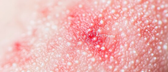 Fototapeta premium Close-Up Image of Textured Skin with Red Bumps and Spots