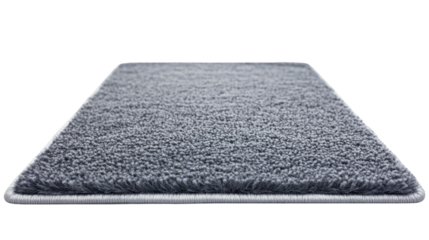 Soft gray carpet with transparent background