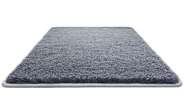 Soft gray carpet with transparent background