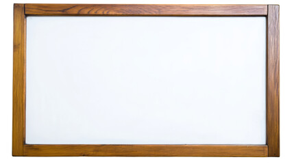 Fototapeta premium Empty whiteboard with wooden frame on transparent background for easy editing