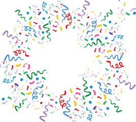 Colorful Confetti, Paper Confetti Design vector illustartion
