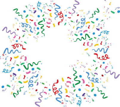Colorful Confetti, Paper Confetti Design vector illustartion