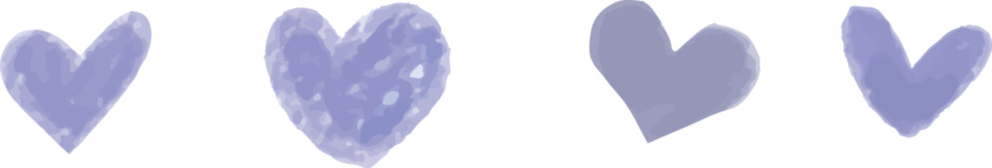 vector of colorful hearts, blue hearts, green hearts, pink hearts, red hearts, gray hearts and red broken heart.