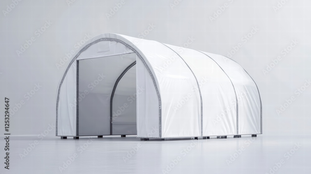 Poster minimalist tent structure: a modern and functional minimalist tent structure. its clean lines and si