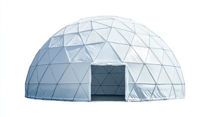 Architectural Geodesic Dome: A striking geodesic dome, showcasing a modern architectural design with a network of interconnected triangles, creating a unique and visually appealing structure.