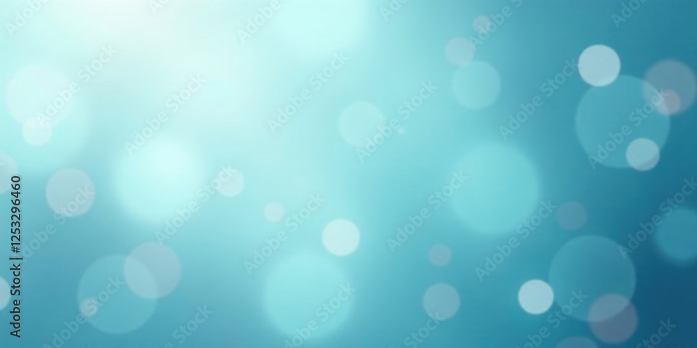 Poster Abstract Teal Bokeh Background with Soft Light Effects and Blurred Circular Shapes for Design Projects