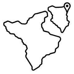 Fototapeta premium Custom Geographic Line Art Vectors