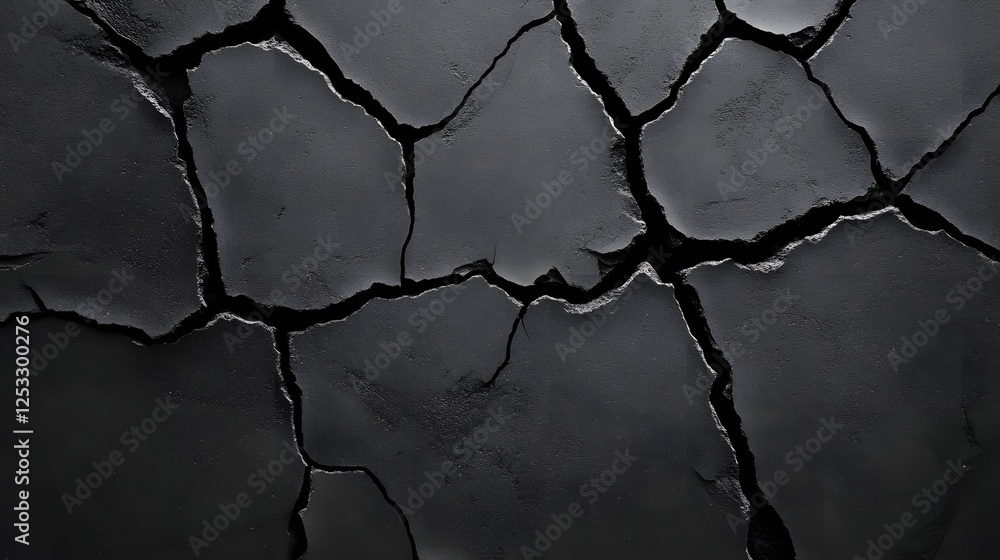 Poster moody concrete texture with dramatic cracks and fissures for copy or call to action