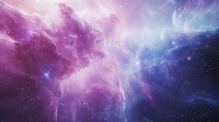 Mystic Nebulae Cloud Swirls with Stars in a Cosmic Fantasy Dreamscape