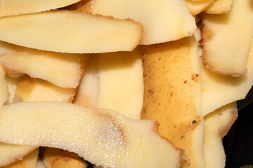 Potato Peel Peelings Close Up Food Waste