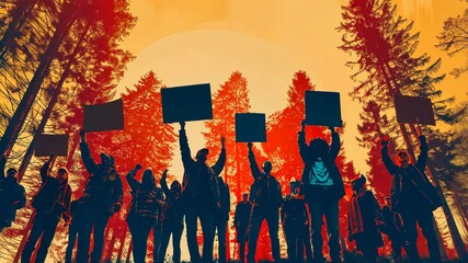 rally against illegal logging