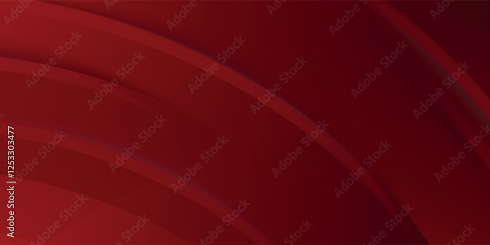 Poster red line with white architecture futuristic background minimal concept vector illustration