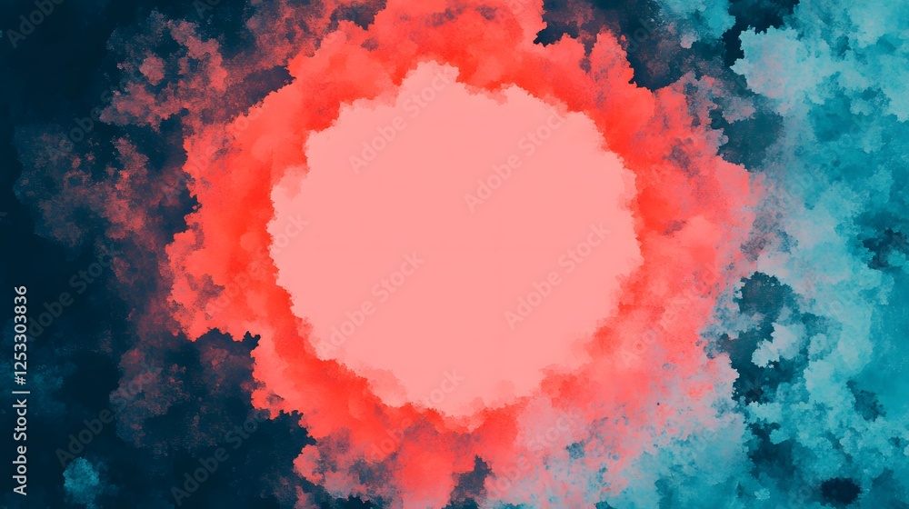 Poster vibrant digital glitch effect background with ample copy space
