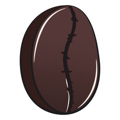 cute coffee beans vektor illustration, work of hand drawn