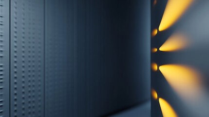 Warm light illuminates textured wall subtly. AI Generated