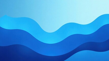 Serene Blue Wave Abstract Background Design Featuring Undulating Curves and Gradient Hues
