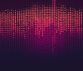 Dark purple background with scattered dots and glowing lights, featuring a smooth gradient transition from pink to violet, creating a vibrant and dynamic atmosphere