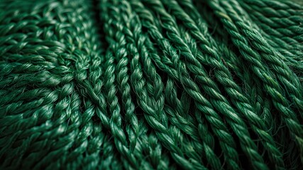 Fototapeta premium Detailed pattern texture made of dark green fabric. Generative AI.