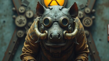 Mutated Warthog with Enlarged Armored Head