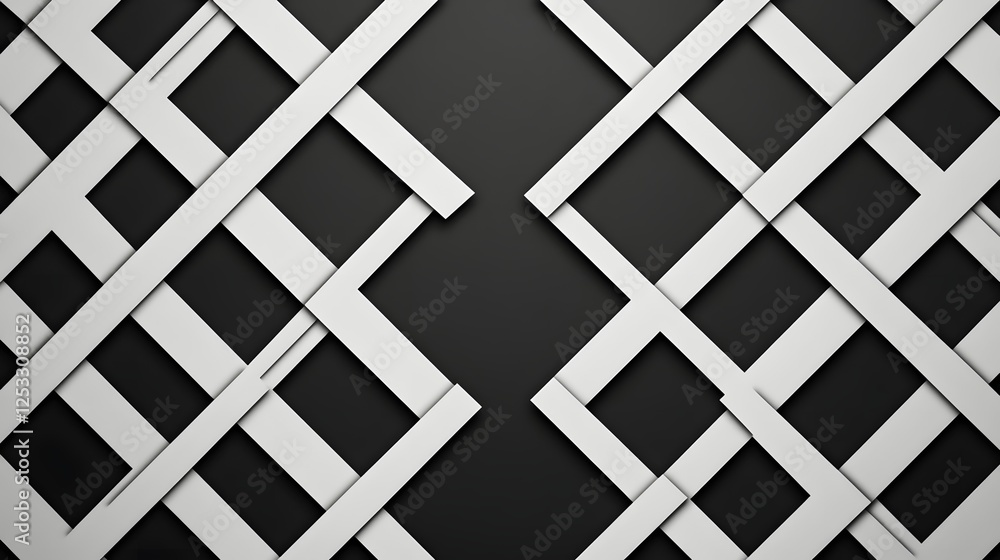 Aufkleber minimalist diagonal grid pattern with geometric shapes for technology designs