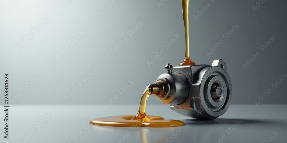 Poster Fluid Dynamics Precise Pouring of Lubricant into a Metallic Mechanism