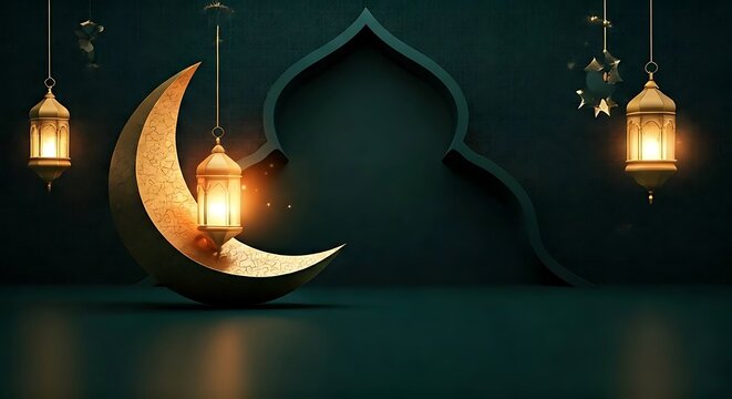 Islamic wallpaper and mosque sign imahe white background.