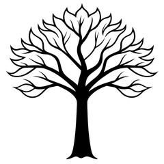 Intricate Tree Linework for Digital Art