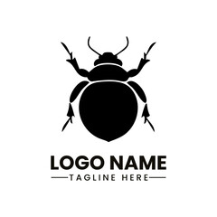 Beetle Vector logo. Beetle logo type silhouette design vector