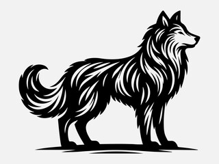 Wolf Silhouette Vector Illustration