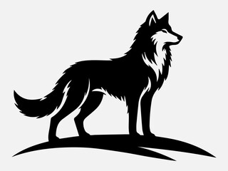 Wolf Silhouette Vector Illustration