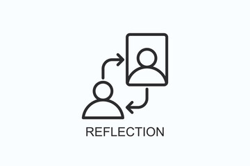 Reflection Icon Or Logo Isolated Illustration
