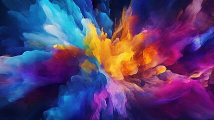 Fototapeta premium Vibrant Color Explosion Abstract Art: A Symphony of Hues and Shades