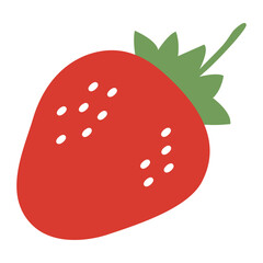 シンプルな赤い苺のイラスト