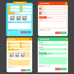 modern web input form modal collection